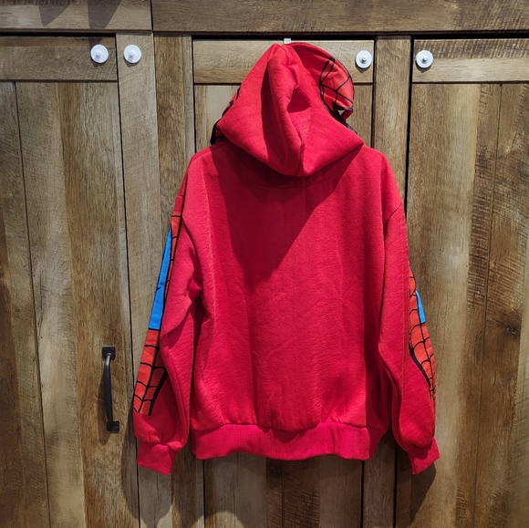 MARVEL Spider-Man Zip Up Hoodie Face Mask NWOT - Halloween, Cosplay - Picture 13 of 16